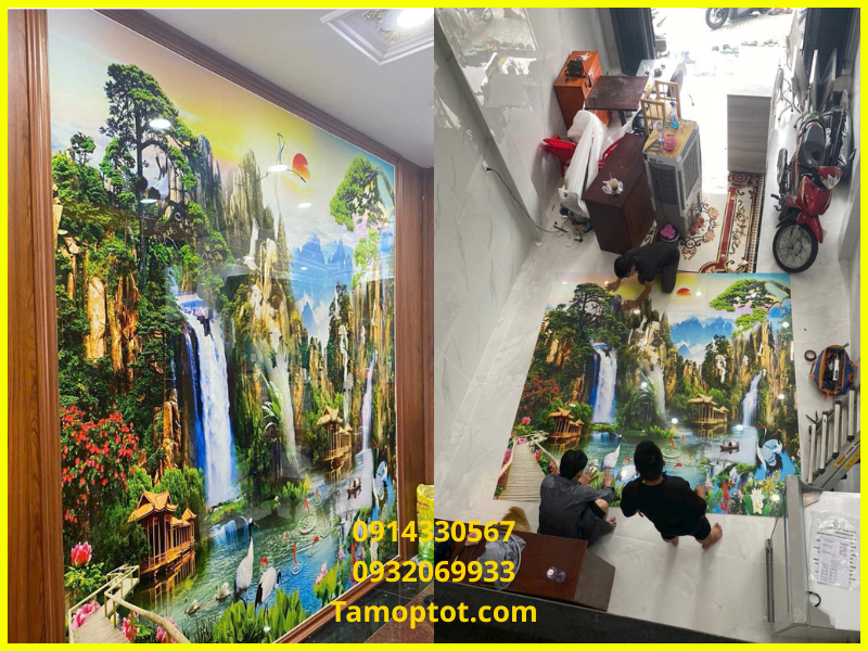 Quy trình thi công tấm nhựa ốp tường tranh 3D tại TP.HCM của Xây Dựng TOT